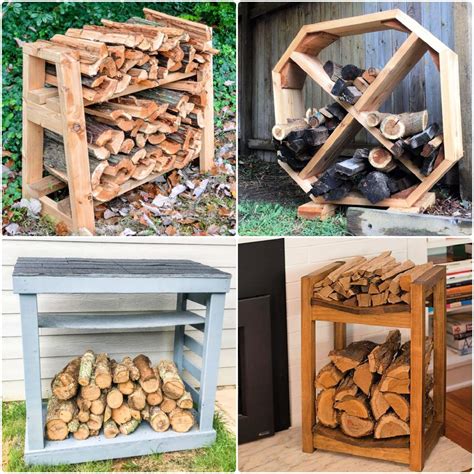 wall mounted firewood storage ideas